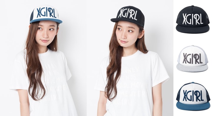 5月上旬発売！立体的なロゴ刺繍を施した「X-girl LOGO MESH CAP」 (エックスガール)