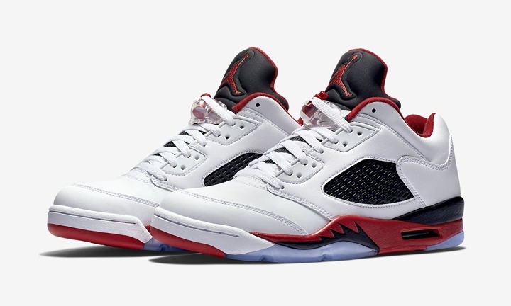 【オフィシャルイメージ】3/12発売！ナイキ エア ジョーダン 5 ロー ホワイト/ファイヤーレッド (NIKE AIR JORDAN V LOW White/Fire Red) [819171-101]