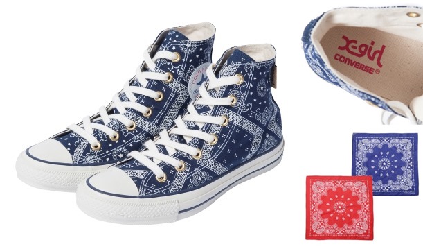 近日発売！X-girl × CONVERSE BANDANA ALL STAR HI (エックスガール コンバース バンダナ オールスター ハイ)