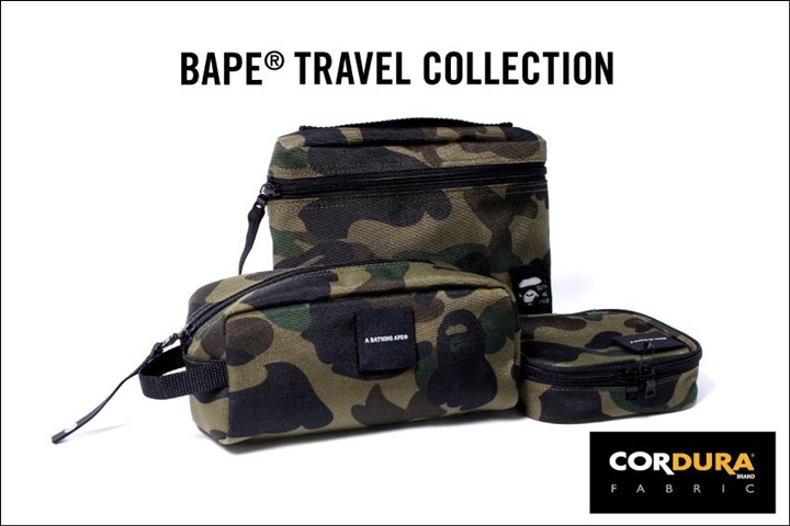 A BATHING APEからCORDURA ファブリックを使用した1ST CAMOのポーチ3モデルが3/12発売！(エイプ)