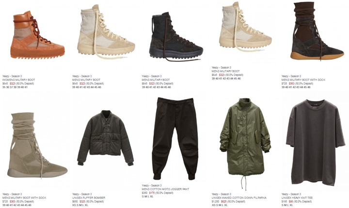 【全アイテム価格】adidas Originals YEEZY SEASON 3 (アディダス カニエ ウェスト イージー シーズン Kanye West)