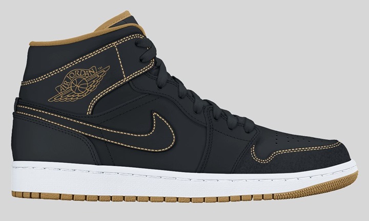 4月中旬発売！ナイキ エア ジョーダン 1 ミッド ブラック/メタリックゴールド (NIKE AIR JORDAN 1 MID Black/Metallic Gold) [554724-042]