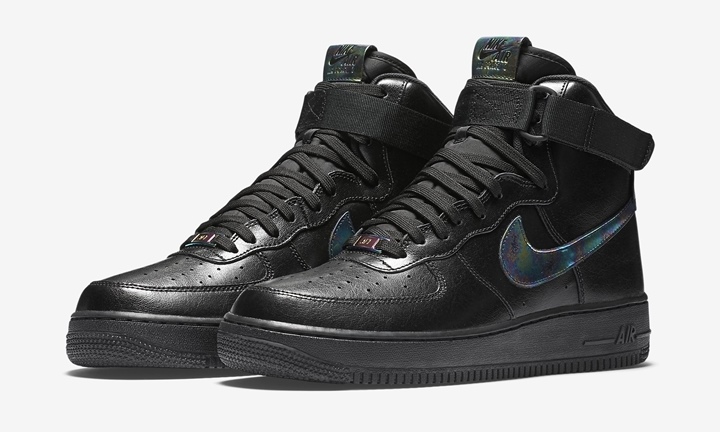 ナイキ エア フォース 1 07 エレベート “ブラック/イリディセント” (NIKE AIR FORCE 1 07 LV8 “Black/Iridescent”) [806403-002]