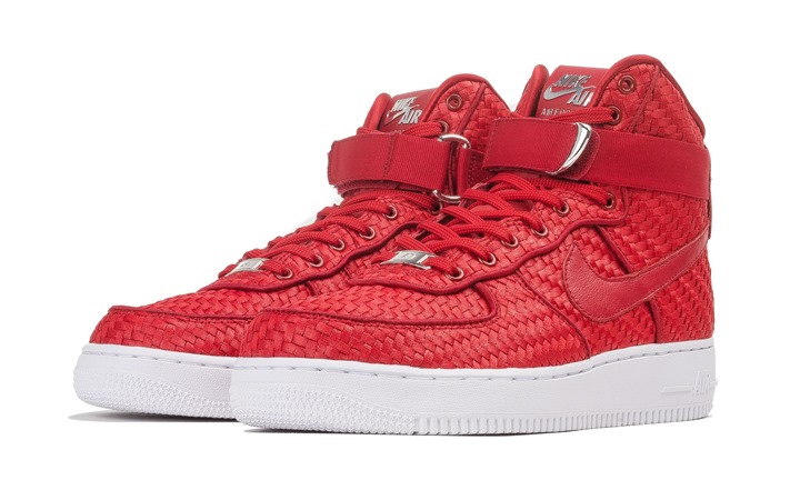 海外展開！ナイキ エア フォース 1 ハイ 07 エレベート ウーブン "レッド" (NIKE AIR FORCE 1 HIGH 07 LV8 WOVEN "Red")