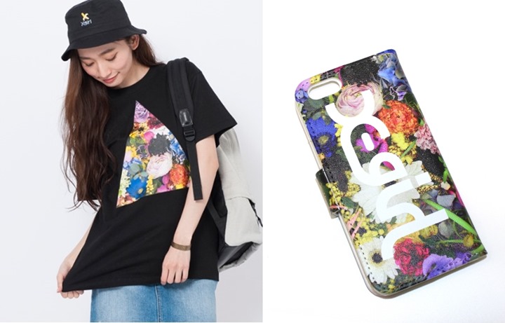 X-girlから実写フラワーがプリントされたTEE/iPhone6 FLIP CASEが4/22発売！ (エックスガール)