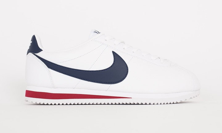 海外展開！ナイキ クラシック コルテッツ レザー ホワイト/ネイビー (NIKE CLASSIC CORTEZ LEATHER White/Navy) [749571-146]