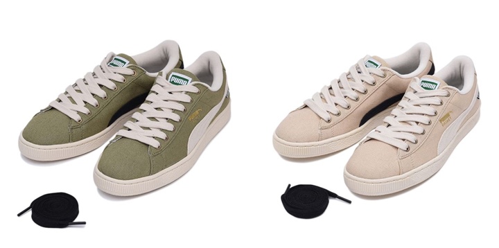 フォームストライプをが内外で色違い！プーマ バスケット クラシック ヘンプ 2カラー (PUMA BASKET CLASSIC HEMP) [362335-01,02]