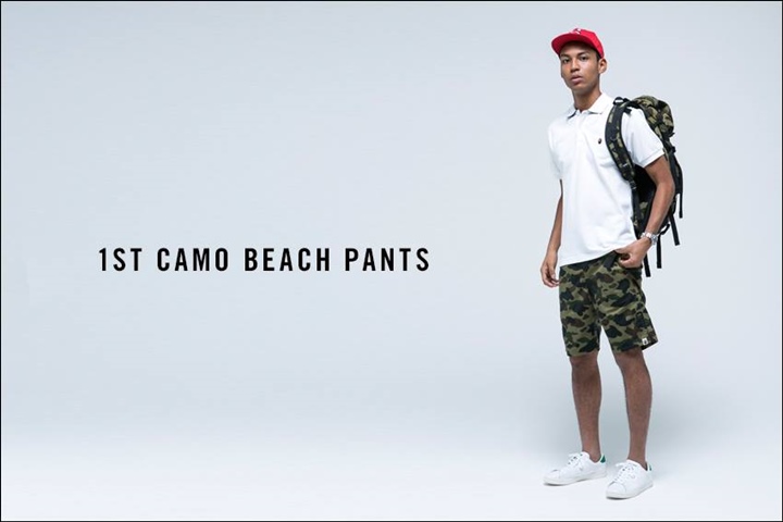 A BATHING APEからプールやリゾートでのビーチパンツとしても活躍する1ST CAMOのビーチパンツ「1ST CAMO BEACH PANTS」が5/7から発売！(エイプ)