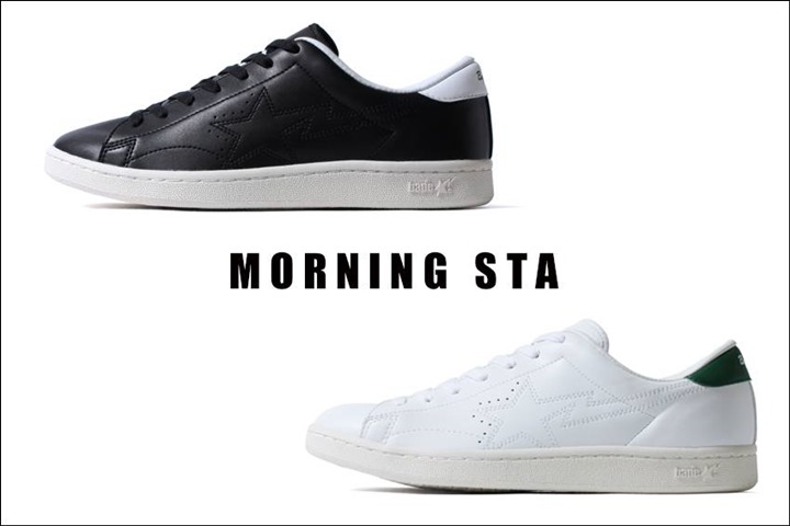 A BATHING APEからステッチの"STA"、タンの"APE HEAD"、ヒールの"BAPE STA!"が一足になった「MORNING STA」が5/14から発売！(エイプ)