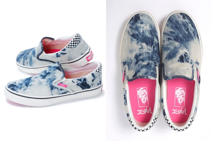 X-girl × VANS BLEACH DENIM SLIP-ONが近日発売！ (エックスガール バンズ ブリーチ デニム スリッポン)