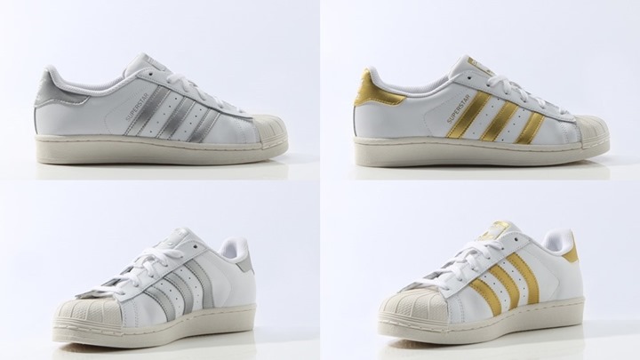 シルバー/ゴールドカラー素材を使用したアディダス オリジナルス スーパースター 2カラーが展開！ (adidas Originals SUPERSTAR) [S76950,1]