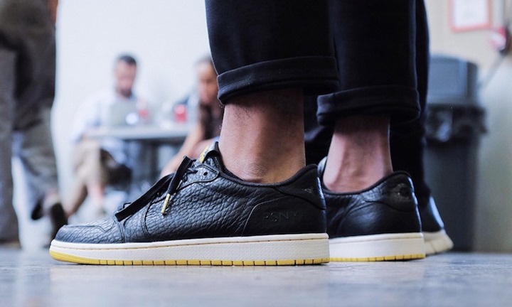 【リーク】パブリックスクール × ナイキ エア ジョーダン 1 ロー “ノン スウッシュ” ブラック/ガム (PSNY NIKE AIR JORDAN 1 LOW “NO SWOOSH” Black/Gum)