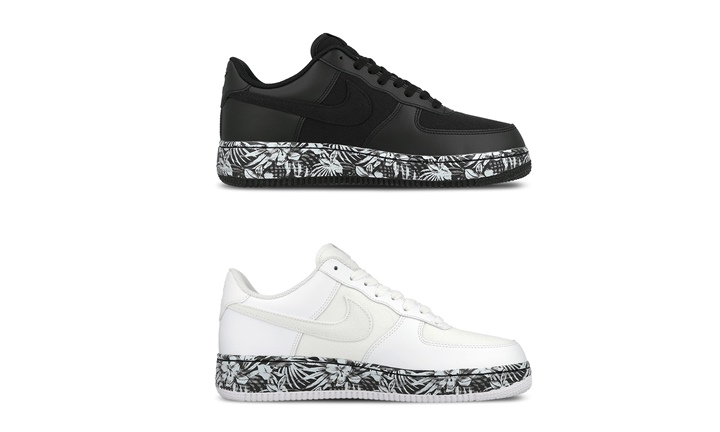 フローラルパターンのソール！ナイキ エア フォース 1 ロー “ブラック/ホワイト” (NIKE AIR FORCE 1 LOW FLORAL “Black/White”) [820266-007,100]