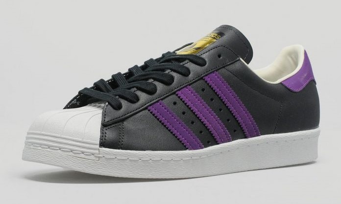 アディダス オリジナルス スーパースター 80s "ブラック/パープル" (adidas Originals SUPERSTAR 80s "Black/Purple") [BB3718]