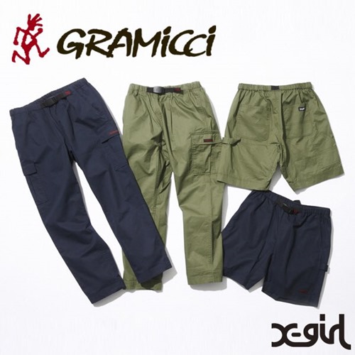 X-girlとGRAMICCIとのコラボでCARGO PANTS/PAINTER SHORT PANTSが6/10発売！ (エックスガール グラミチ カーゴ パンツ ペインター ショート)