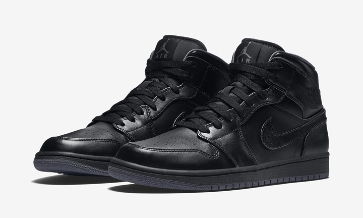 2016年 秋モデル！ナイキ エア ジョーダン 1 ミッド “ブラック” (NIKE AIR JORDAN 1 MID “Black” 2016 FALL) [554724-021]