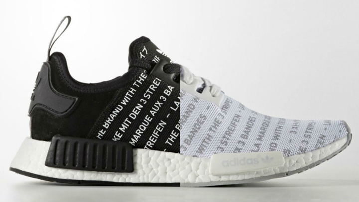 アッパーに多言語が散りばめられたadidas Originals NMD_R1 2カラー (アディダス オリジナルス エヌ エム ディー ランナー)