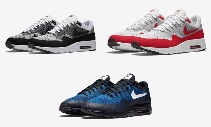 8月発売！ナイキ エア マックス 1 ウルトラ フライニット 3カラー (NIKE AIR MAX 1 ULTRA FLYKNIT) [843384-100,101,401]