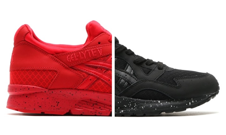 8/5発売！トリプルカラー+スペックルのアシックス タイガー ゲルライト 5 (ASICS Tiger GEL-LYTE V "Triple Red/Black Speckle") [TQN6C3-2525,9090]