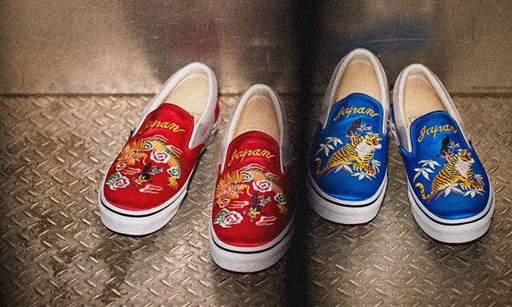 スカジャンがテーマのROLLICKING x VANS SLIP-ON COLLECTION (ローリッキング バンズ スリッポン コレクション)