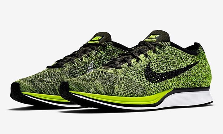 8/19発売！ボルトカラーのナイキ フライニット レサー (NIKE FLYKNIT RACER "Volt/Black") [526628-731]