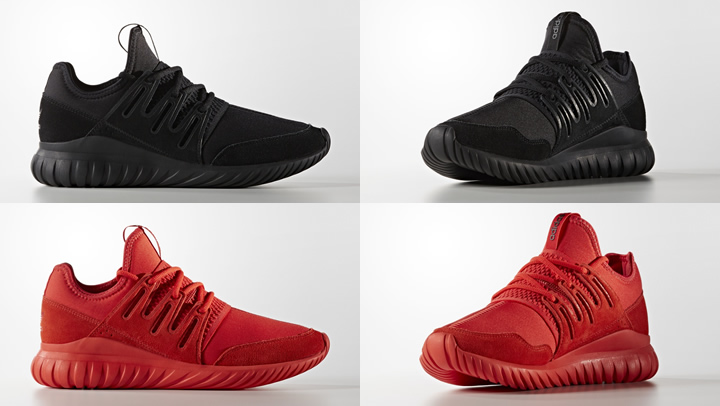 海外展開！トリプルブラック/レッドのアディダス オリジナルス チュブラー ラジアル (adidas Originals TUBULAR RADIAL “Triple Black/Red”) [S80115,6]