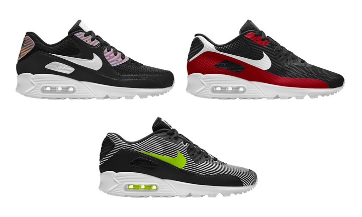 ワッフルメッシュやジャカートが選択可能！NIKE iD AIR MAX 90 ハイプ プレミアム/EM (ナイキ エア マックス)