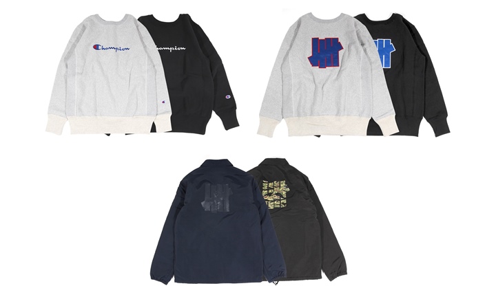 10月中旬発売！UNDEFEATED × Championコラボ！RW 5STRIKES CREW SWEAT/5STRIKES COACHES JACKETが先行予約！ (アンディフィーテッド チャンピオン)