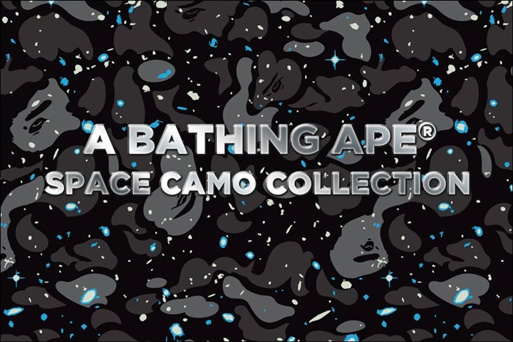A BATHING APEから宇宙をイメージし蓄光プリント(Glow in the dark)を施したスペースカモで仕上げた「SPACE CAMO COLLECTION」が8/20発売！ (エイプ)