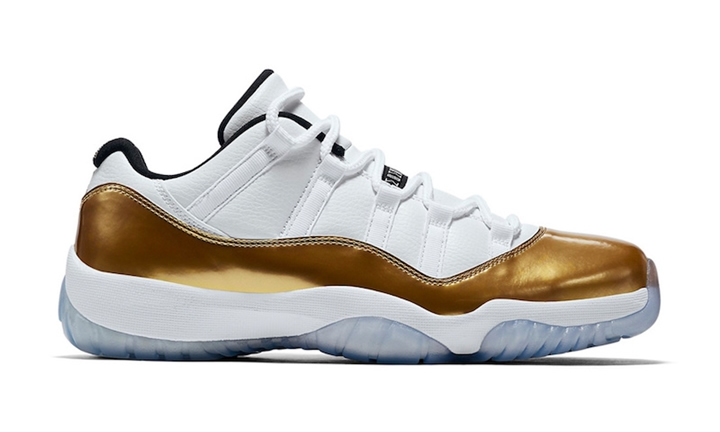 【オフィシャルイメージ】8/27発売！ナイキ エア ジョーダン 11 ロー “ホワイト/メタリックゴールド” (NIKE AIR JORDAN XI LOW “White/Metallic Gold”) [528896-103]