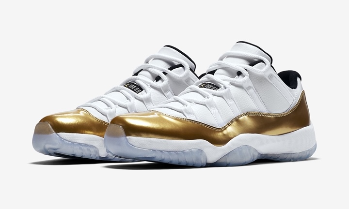 【8/27発売】ナイキ エア ジョーダン 11 ロー “ホワイト/メタリック ゴールド” (NIKE AIR JORDAN XI LOW “White/Mettalic Gold”) [528895-103]