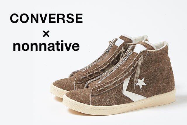 9月発売！nonnative × CONVERSE PRO-LEATHER HI (ノンネイティブ ...