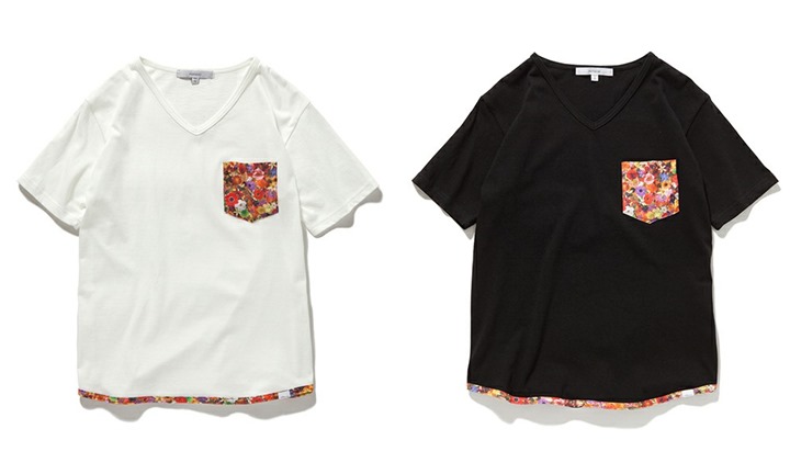 rehacerからポケットとラウンドした裾周りにオリジナルのフラワーファブリックを使用したカットソー「Engage Pocket Cut Sew」が10月下旬発売！ (レアセル)