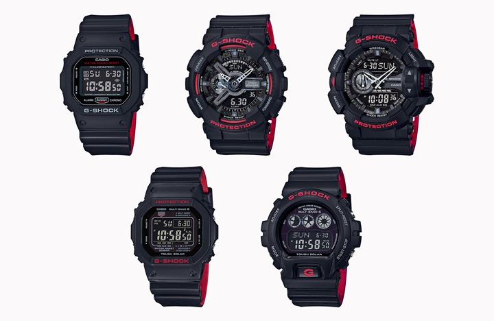 G-SHOCKからブランドカラーに徹底的にこだわった「Black & Red Series (ブラック＆レッドシリーズ)」が9月末発売！ (ジーショック Gショック)