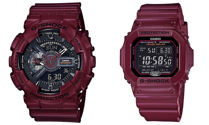 G-SHOCKからトレンドカラーである”ボルドー”をベースに採用したNewモデルが発売！ (ジーショック Gショック)