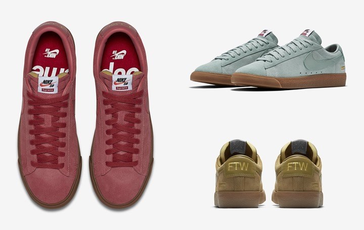 【NIKEオンラインアップ】SUPREME × NIKE SB BLAZER LOW GT 2016 FALL/WINTER (シュプリーム ナイキ ブレーザー ロー 2016年 秋冬) [716890-009,229,669]