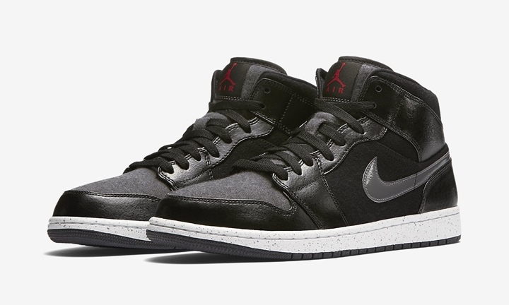 海外展開！ナイキ エア ジョーダン 1 ミッド プレミアム “ブラック/グレー” (NIKE AIR JORDAN 1 MID PREMIUM “Black/Grey”) [852542-001]