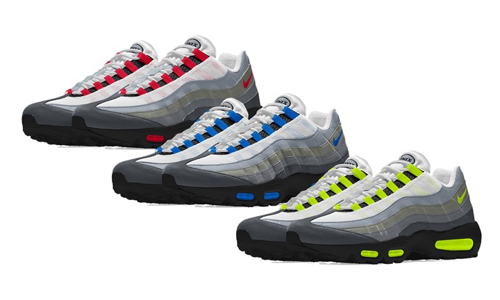 フェードされたレザー、柔らかいスエード、リフレクティブ素材が選択可能になったNIKE iD AIR MAX 95がカスタマイズスタート！ (ナイキ エア マックス)