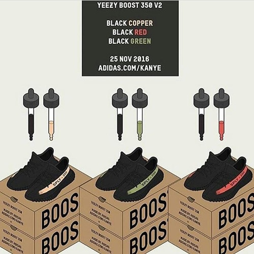 【11/25 ブラックフライデーに発売か？】アディダス オリジナルス イージー 350 ブースト V2 3カラー (adidas Originals YEEZY 350 BOOST V2) [BY1605,9611,9612]