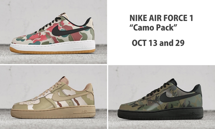 10/13,10/29発売！ナイキ エア フォース 1 07 エレベート “カモ リフレクティブ パック” (NIKE AIR FORCE 1 07 LV8 “Camo Reflective Pack”) [718152]