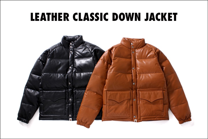 【再登場】キムタク検事が着用していたA BATHING APE LEATHER CLASSIC DOWN JACKETが10/15から発売！(エイプ)