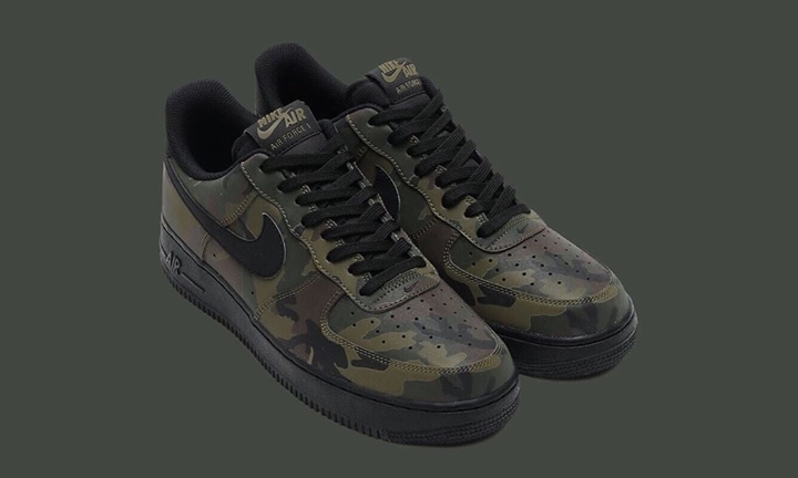 10/29発売！アトモス × ナイキ エア フォース 1 07 エレベート “カーキ/ブラック” (atmos/sports lab by atmos Exclusive NIKE AIR FORCE 1 07 LV8 “KAHKI/BLACK”) [718152-203]