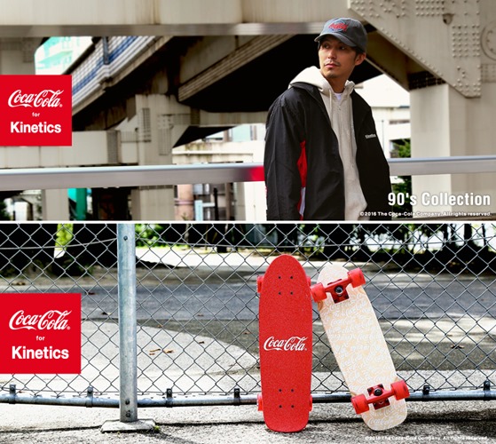 kinetics × Coca-Colaの90年代のロゴデザインやスローガンを使用した「90's Collection」が展開！ (キネティクス コカコーラ)