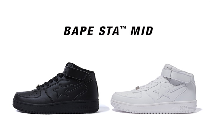 A BATHING APEから「BAPE STA」のミッドカットモデルが10/22から発売！ (ア ベイシング エイプ ベイプスタ)