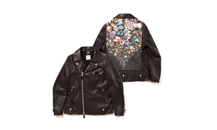 様々なサンプリングジャケットをバックに配置！APPLEBUM “Sampling Sports” Leather Riders Jacketが11/12発売！ (アップルバム)