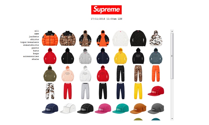 SUPREME (シュプリーム) x ザ ノースフェイス (THE NORTH FACE) & 2016 F/W レギュラーアイテムが11/19から発売！