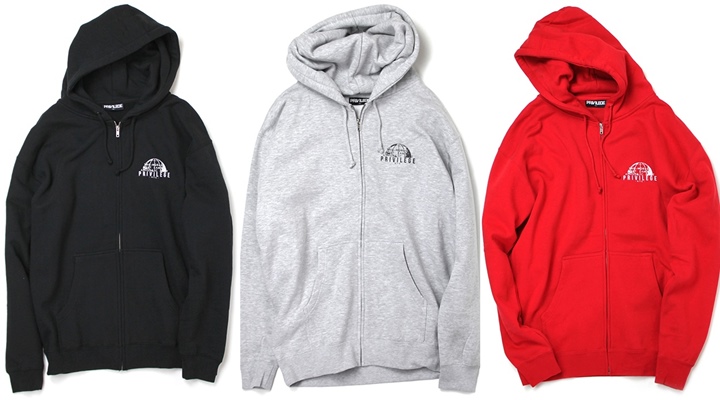 PRIVILEGEからニューヨークの有名な地球儀のモニュメントをデザインした「WORLD FAMOUS ZIP UP HOODIE」が発売！ (プリビレッジ)