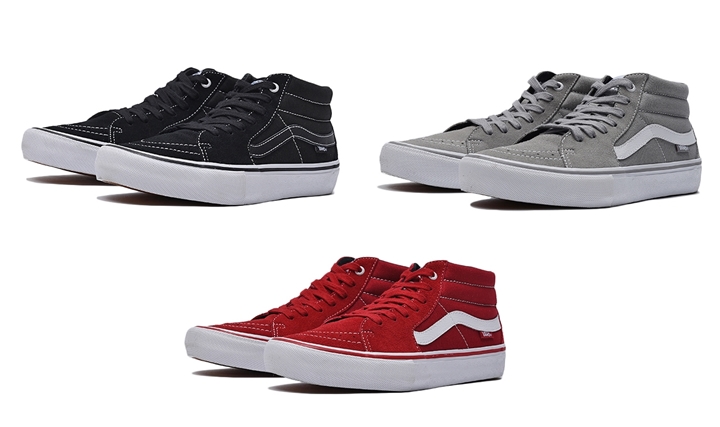 ハードな使用にも耐えられるプロ仕様にアップデートしたVANS SK8-MID PRO 3カラー (バンズ)