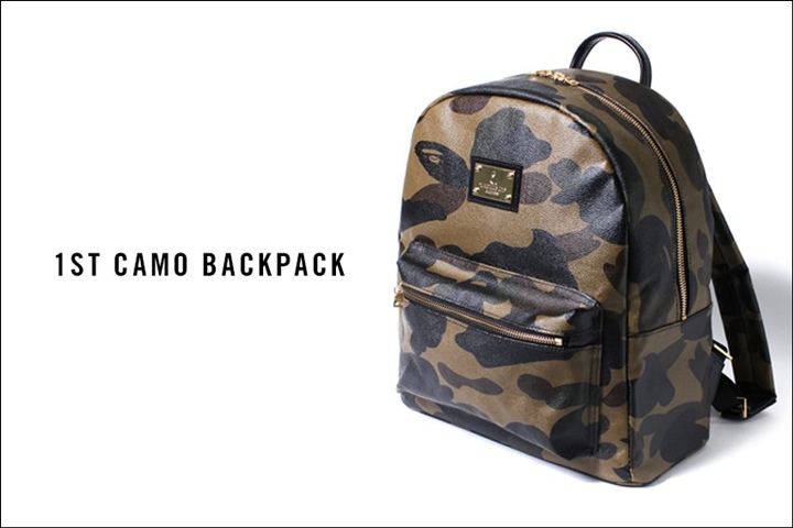 A BATHING APE オリジナルカモ柄の1ST CAMOで仕上げたバックパックが12/10から発売！ (ア ベイシング エイプ)