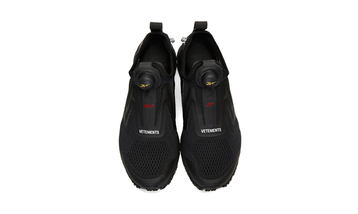 SSENSE限定！国内12/16発売！ブラックVerのVETEMENTS × REEBOK PUMP PLUS SUPREME (ヴェトモン リーボック ポンプ プラス シュプリーム)